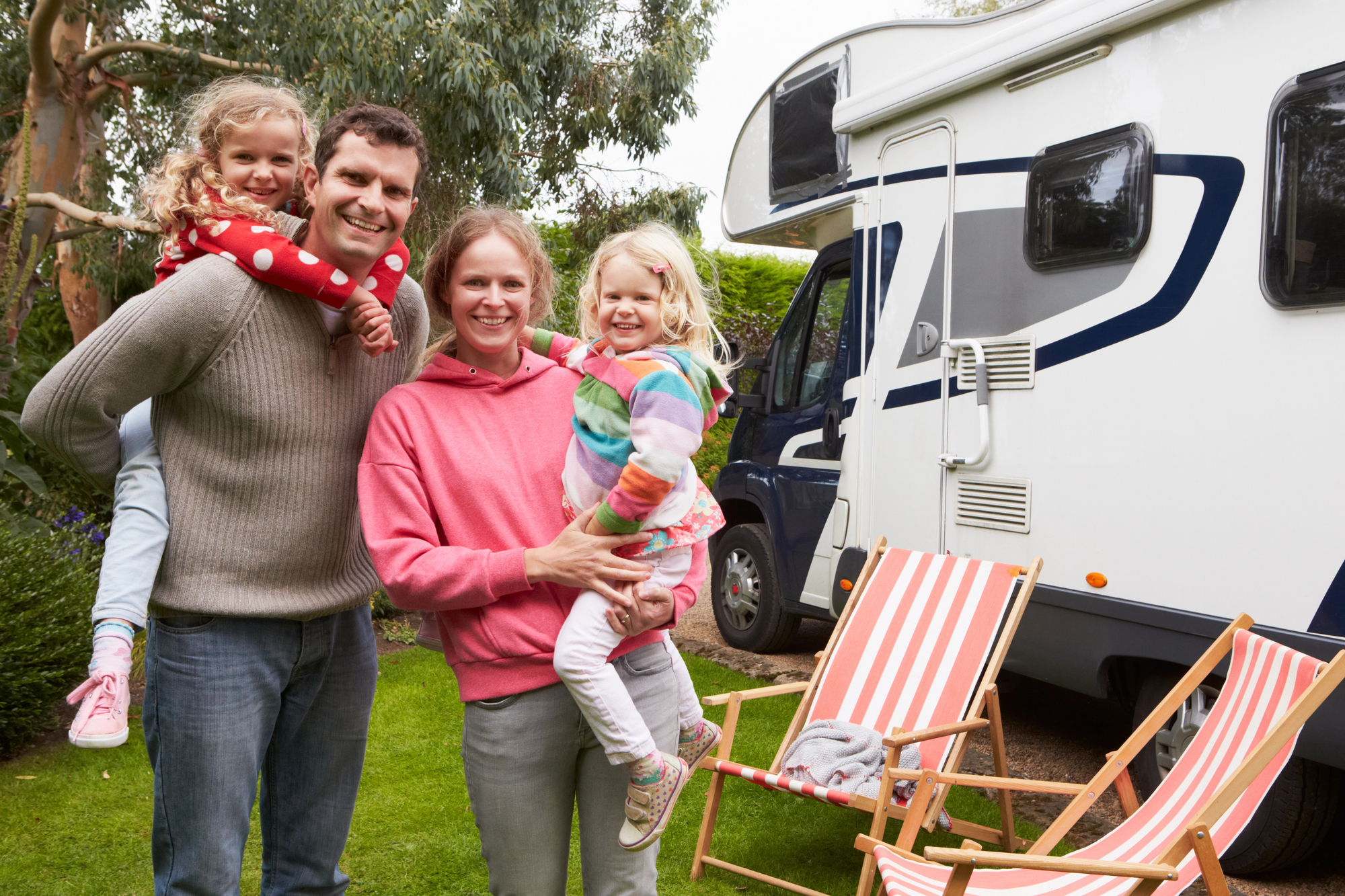 family camping with an rv